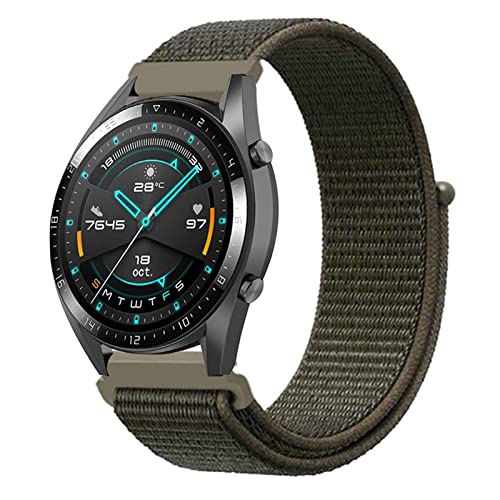 HYKEJJ Nylon Solo Loop Armband für Honor Magic Watch 2 46mm, 22mm Nylon Armbänder Uhrenarmband Sport Ersatzband Kompatibel mit Honor Magic Watch 2 46mm (6) von HYKEJJ