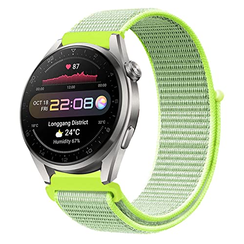 HYKEJJ Nylon Solo Loop Armband für Huawei Watch GT3 Pro, 22mm Nylon Armbänder Uhrenarmband Sport Ersatzband Kompatibel mit Huawei Watch GT3 Pro (15) von HYKEJJ