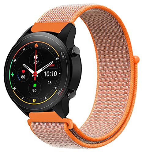 HYKEJJ Nylon Solo Loop Armband für Xiaomi Mi Watch, 22mm Nylon Armbänder Uhrenarmband Sport Ersatzband Kompatibel mit Xiaomi Mi Watch (13) von HYKEJJ