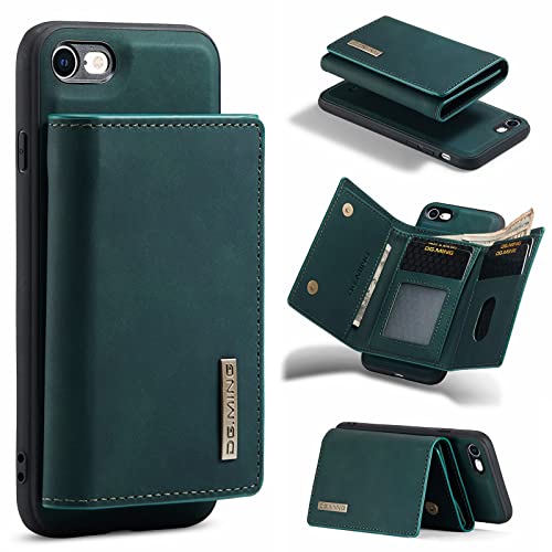 Handyhülle für iPhone SE 2020/7/8 hülle Leder Schutzhülle Geldbörse, Abnehmbare Magnetverschluss Handyhülle, mit Card Slots und magnetischer Back Cover Case kompatibel mit iPhone SE 2020/7/8 (B) Handyhülle für iPhone SE 2020/7/8 hülle Leder Schutzhülle Geldbörse, Abnehmbare Magnetverschluss Handyhülle, mit Card Slots und magnetischer Back Cover Case kompatibel mit iPhone SE 2020/7/8 (B) von HYKEJJ