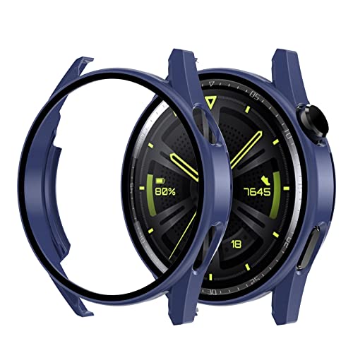 Hülle Kompatibel mit Huawei Watch GT3 42mm Schutzhülle, Hülle Huawei Watch GT3 42mm Allround-PC-Gehäuse mit gehärtetem Glas, Bumper Drop Schutz Hülle für Huawei Watch GT3 42mm (C) von HYKEJJ