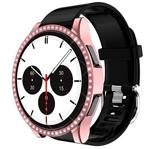 Hülle Kompatibel mit Samsung Galaxy Watch 4 Classic 46mm/42mm Schutzhülle, Strass Glitzer Diamant Harter PC Schutzrahmen Stoßfest Kratzfest Schutzhülle für Samsung Watch 4 Classic Hülle (42mm,B) von HYKEJJ