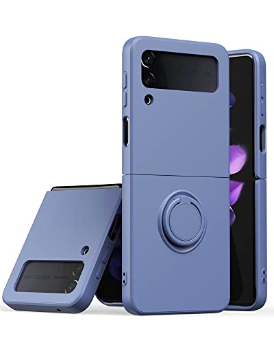 Hülle Kompatibel mit Samsung Galaxy Z Flip 3 5G Handyhülle Weiche Flüssig SilikonHülle Schutzhülle Flexibel TPU Ultra Dünn Anti-Scratch Bumper Handy Case Cover Für Samsung Galaxy Z Flip 3 5G (G) von HYKEJJ