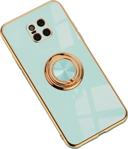 Hülle für Huawei Mate 20 Pro Hülle Handyhülle Schutzhülle Silikon Transparent Dünn Case Cover mit 360 Drehbarem Ring Magnetische TPU Kompatibel mit Huawei Mate 20 Pro Handy (C) von HYKEJJ