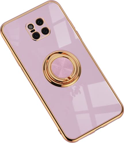 Hülle für Huawei Mate 20 Pro Hülle Handyhülle Schutzhülle Silikon Transparent Dünn Case Cover mit 360 Drehbarem Ring Magnetische TPU Kompatibel mit Huawei Mate 20 Pro Handy (E) von HYKEJJ