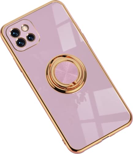 Hülle für Samsung Galaxy A22 4G Hülle Handyhülle Schutzhülle Silikon Transparent Dünn Case Cover mit 360 Drehbarem Ring Magnetische TPU Kompatibel mit Samsung Galaxy A22 4G Handy (C) von HYKEJJ