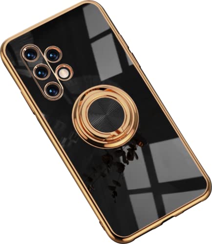 Hülle für Samsung Galaxy A32 5G Hülle Handyhülle Schutzhülle Silikon Transparent Dünn Case Cover mit 360 Drehbarem Ring Magnetische TPU Kompatibel mit Samsung Galaxy A32 5G Handy (F) von HYKEJJ