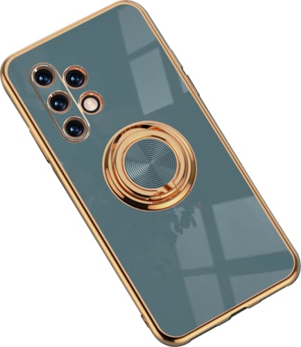 Hülle für Samsung Galaxy A32 5G Hülle Handyhülle Schutzhülle Silikon Transparent Dünn Case Cover mit 360 Drehbarem Ring Magnetische TPU Kompatibel mit Samsung Galaxy A32 5G Handy (B) von HYKEJJ
