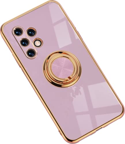 Hülle für Samsung Galaxy A32 5G Hülle Handyhülle Schutzhülle Silikon Transparent Dünn Case Cover mit 360 Drehbarem Ring Magnetische TPU Kompatibel mit Samsung Galaxy A32 5G Handy (D) von HYKEJJ