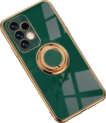 Hülle für Samsung Galaxy A72 Hülle Handyhülle Schutzhülle Silikon Transparent Dünn Case Cover mit 360 Drehbarem Ring Magnetische TPU Kompatibel mit Samsung Galaxy A72 Handy (A) von HYKEJJ