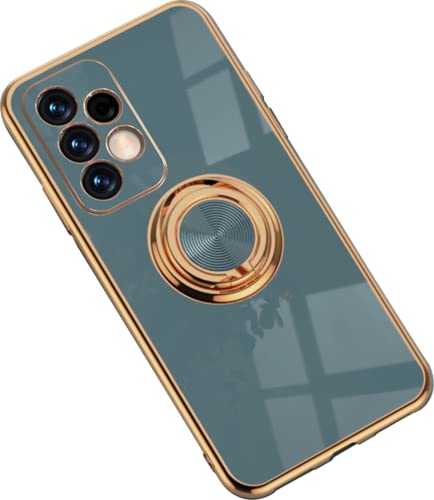 Hülle für Samsung Galaxy A72 Hülle Handyhülle Schutzhülle Silikon Transparent Dünn Case Cover mit 360 Drehbarem Ring Magnetische TPU Kompatibel mit Samsung Galaxy A72 Handy (B) von HYKEJJ