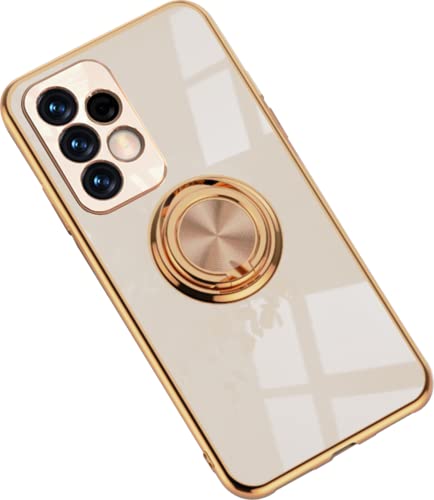 Hülle für Samsung Galaxy A72 Hülle Handyhülle Schutzhülle Silikon Transparent Dünn Case Cover mit 360 Drehbarem Ring Magnetische TPU Kompatibel mit Samsung Galaxy A72 Handy (D) von HYKEJJ