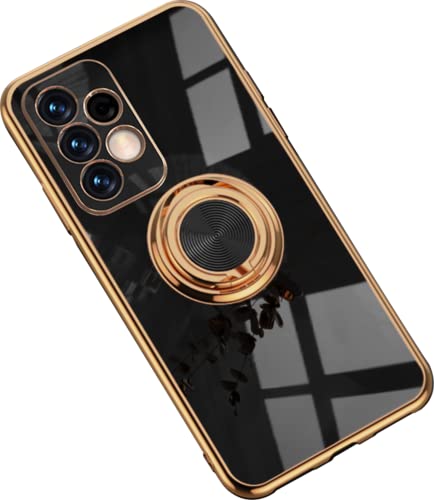 Hülle für Samsung Galaxy A72 Hülle Handyhülle Schutzhülle Silikon Transparent Dünn Case Cover mit 360 Drehbarem Ring Magnetische TPU Kompatibel mit Samsung Galaxy A72 Handy (E) von HYKEJJ