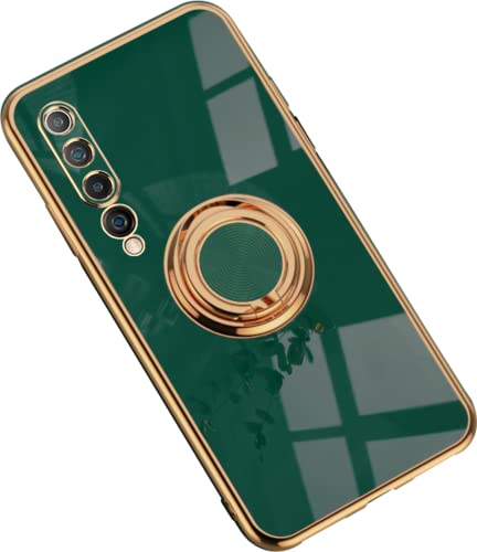 Hülle für Xiaomi Mi 10 Hülle Handyhülle Schutzhülle Silikon Transparent Dünn Case Cover mit 360 Drehbarem Ring Magnetische TPU Kompatibel mit Xiaomi Mi 10 Handy (C) von HYKEJJ