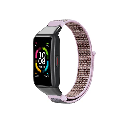 Nylon Armband für Huawei Band 6 / Honor Band 6, Huawei Band 6 / Honor Band 6 Nylon Armbänder Uhrenarmband Sport Ersatzband Kompatibel mit Huawei Band 6 Armband/Honor Band 6 Armband (J) von HYKEJJ