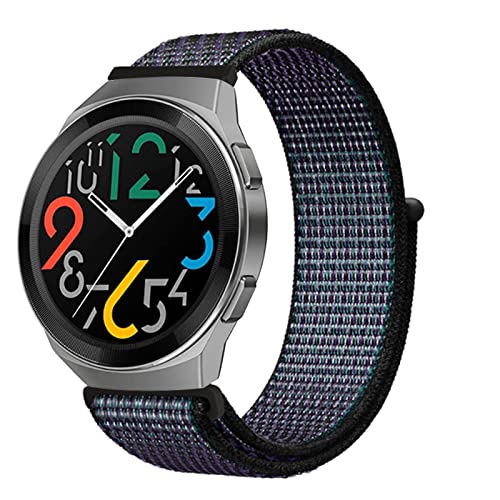 Nylon Solo Loop Armband für Huawei Watch GT2e, 22mm Nylon Armbänder Uhrenarmband Sport Ersatzband Kompatibel mit Huawei Watch GT2e (3) von HYKEJJ