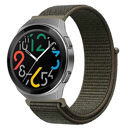 Nylon Solo Loop Armband für Huawei Watch GT2e, 22mm Nylon Armbänder Uhrenarmband Sport Ersatzband Kompatibel mit Huawei Watch GT2e (7) von HYKEJJ