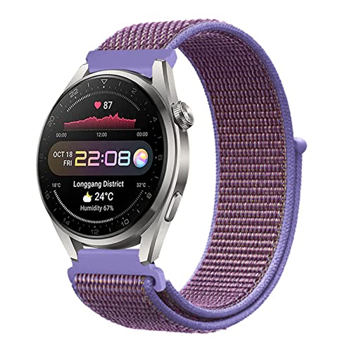 Nylon Solo Loop Armband für Huawei Watch GT3 Pro, 22mm Nylon Armbänder Uhrenarmband Sport Ersatzband Kompatibel mit Huawei Watch GT3 Pro (22) von HYKEJJ