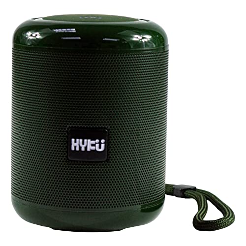 HYKU - 519 Tragbarer Bluetooth-Lautsprecher mit Freisprech-Mikrofon, wasserdicht und FM-Radio-Funktion (grün) von HYKU