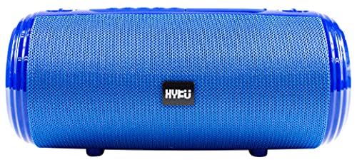 HYKU - 537 Tragbarer Bluetooth-Lautsprecher mit Freisprech-Mikrofon, wasserdicht und FM-Radio-Funktion (blau) von HYKU