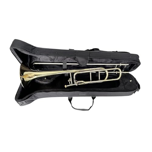 Altposaune Musikliebhaber Bb F Taste Gold Stimmzug Musikinstrument Posaune von HYLQZAT