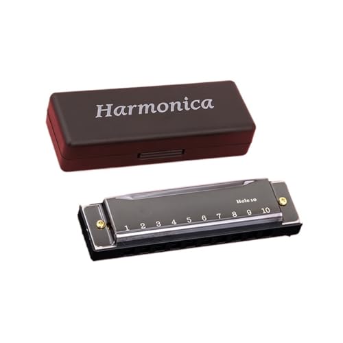 Mundharmonika Für Erwachsene 10 Loch Mundharmonika Mit 10 Tönen Professionelle Leistung(Black) von HYLQZAT