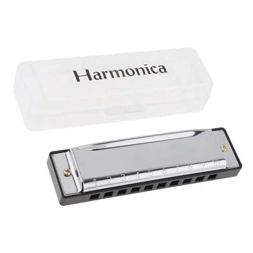 Mundharmonika Für Erwachsene 10 Löcher Professionelle Blues Mundharmonika Musikinstrument Edelstahl von HYLQZAT