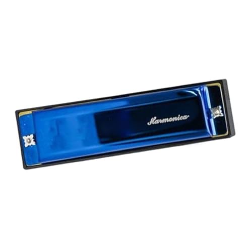 Mundharmonika Für Erwachsene Anfänger Erwachsene 10 Loch Blues Mundharmonika 20 Ton Metallplatte(Blue) von HYLQZAT