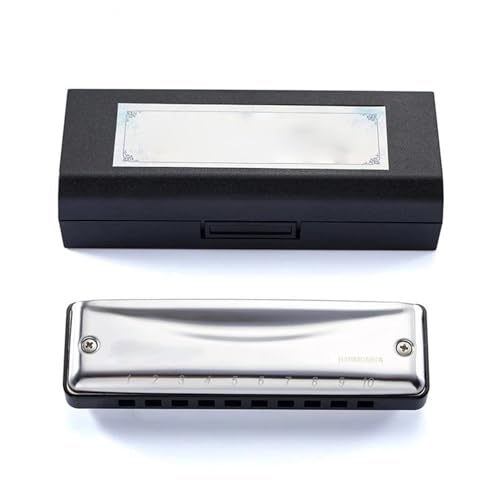 Mundharmonika Für Erwachsene Blues Harmonica CDAFG Bb E Tonart 10 Löcher 20 Töne Geeignet Für Anfänger(Black E) von HYLQZAT