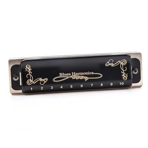 Mundharmonika Für Erwachsene Diatonische Blues Mundharmonika Für Musikliebhaber Tonart C 10 Löcher 20 Töne(Key of Bb) von HYLQZAT