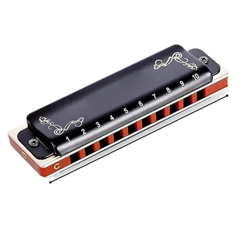 Mundharmonika Für Erwachsene Diatonische Blues Mundharmonika Tonart C 10 Löcher 20 Töne Für Erwachsene(Black C) von HYLQZAT