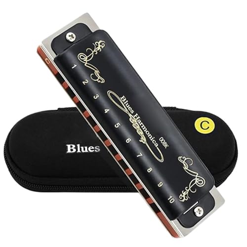 Mundharmonika Für Erwachsene Diatonische Mundharmonika Für Erwachsene Professionelle Leistung 10 Löcher 20 Töne Blues(Key of C) von HYLQZAT