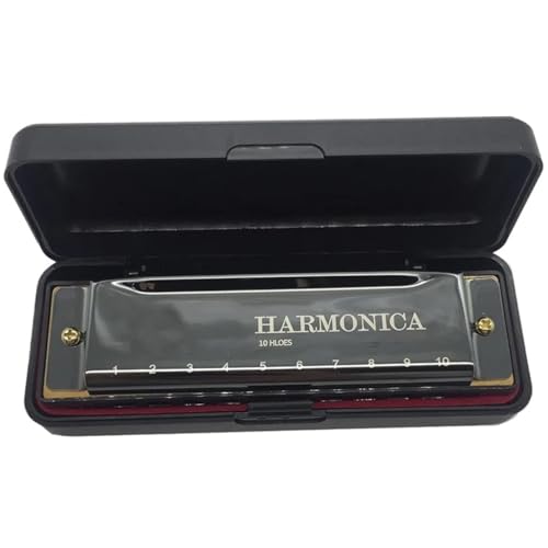Mundharmonika Für Erwachsene Diatonische Mundharmonika Mit 10 Löchern C Tonart Blues Einfach Zu Spielen Für Anfänger Und Erwachsene(Black) von HYLQZAT