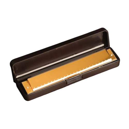 Mundharmonika Für Erwachsene Mundharmonika 24 Löcher C Stimmung Polyphones Spielinstrument(Gold) von HYLQZAT