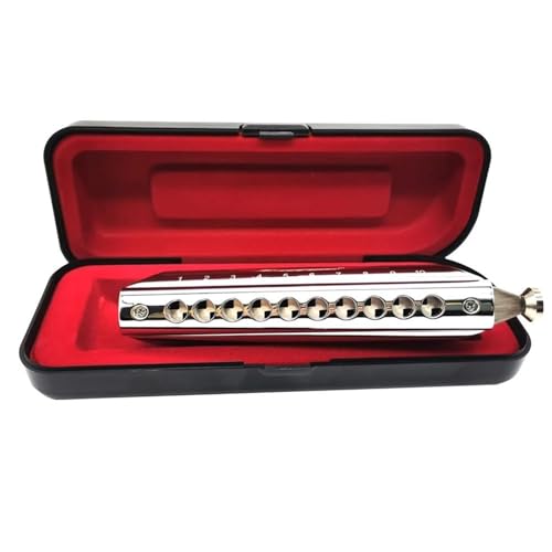 Mundharmonika Für Erwachsene Professionelle Chromatische Mundharmonika C Tonart Veränderbare Töne Musikinstrument 10 Löcher 40 Ton(Type1 T1040) von HYLQZAT