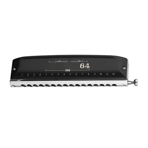 Mundharmonika Für Erwachsene Professionelle Chromatische Mundharmonika Mit 12 Löchern Und 48 Tönen C Tonart Schiebeklappe Und Kolben(16holes black) von HYLQZAT