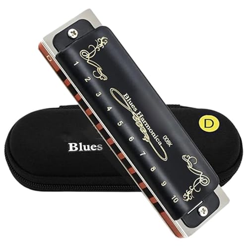 Mundharmonika Für Erwachsene Professionelle Diatonische Mundharmonika Mit 10 Löchern Und 20 Tönen Für Blues(Key of D) von HYLQZAT