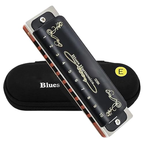 Mundharmonika Für Erwachsene Professionelle Diatonische Mundharmonika Mit 10 Löchern Und 20 Tönen Für Blues(Key of E) von HYLQZAT