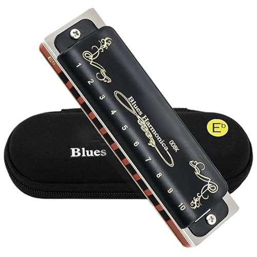 Mundharmonika Für Erwachsene Professionelle Diatonische Mundharmonika Mit 10 Löchern Und 20 Tönen Für Blues(Key of Eb) von HYLQZAT