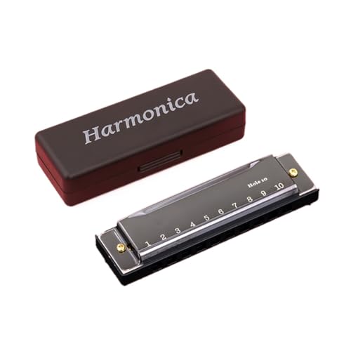 Mundharmonika Für Erwachsene Professionelle Musikliebhaber Spielen Mundharmonika Vom Typ 10 Löcher Und 10 Töne(Black) von HYLQZAT