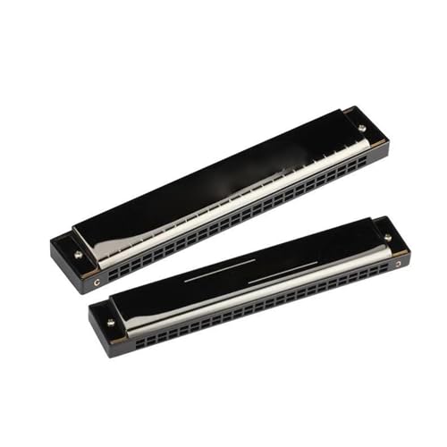 Mundharmonika Für Erwachsene Standard Diatonische Tonart C 10 Löcher 24 Töne Mundharmonika Blues Für Anfänger Profi(Bright black) von HYLQZAT