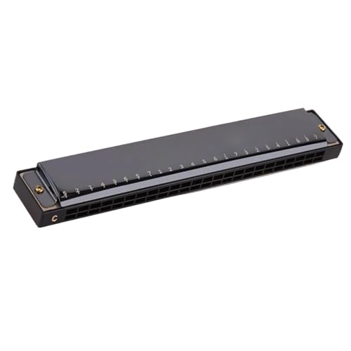Mundharmonika Für Erwachsene Tragbares Polyphones C Mundharmonika Musikinstrument Mit 24 Löchern(Black) von HYLQZAT