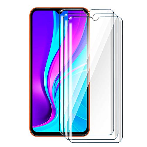 HYMY 3Pcs glass für Redmi 9C NFC Schutzfolie - Transparent 9H Hardness Displayschutzfolie Glas von HYMY