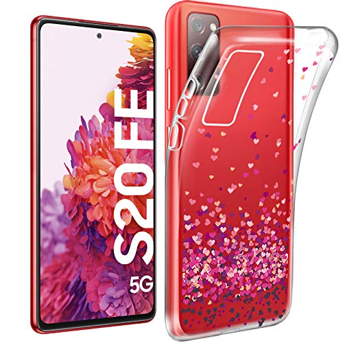 HYMY für Samsung Galaxy S20 FE 5G Hülle (6.5") - Transparent Schutzhülle TPU Handytasche Tasche, Heart Collection von HYMY