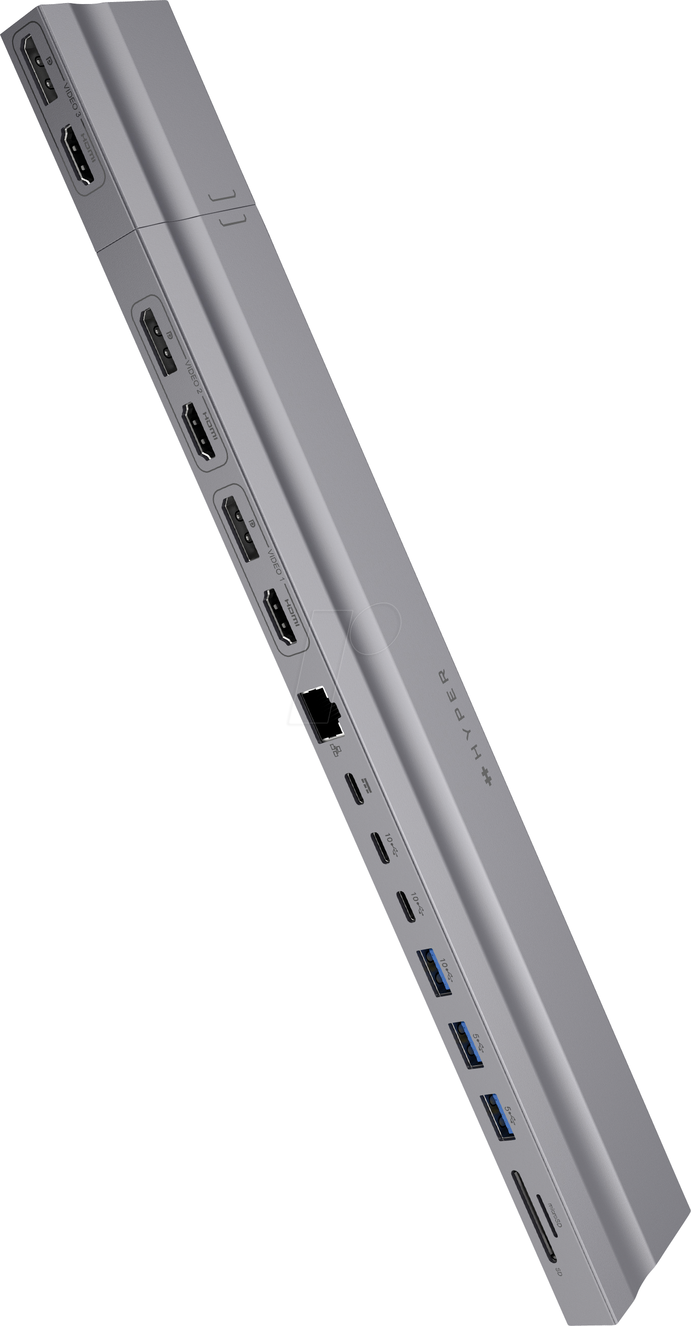 HYPER HD156-GL - PortReplicator/Dockingstation, USB-C, 15 Port von HYPER