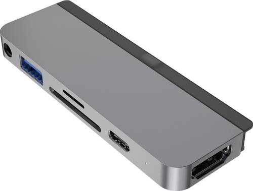 HYPER HD319B-GRAY USB-C® Dockingstation HyperDrive 6-in-1 USB-C Hub for iPad Pro/Air Passend für M von HYPER