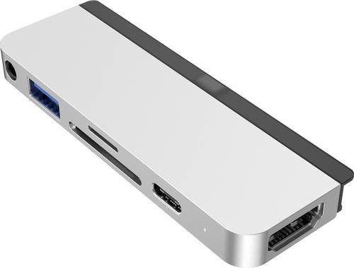 HYPER HD319B-SILVER USB-C® Dockingstation HyperDrive 6-in-1 USB-C Hub for iPad Pro/Air Passend für von HYPER