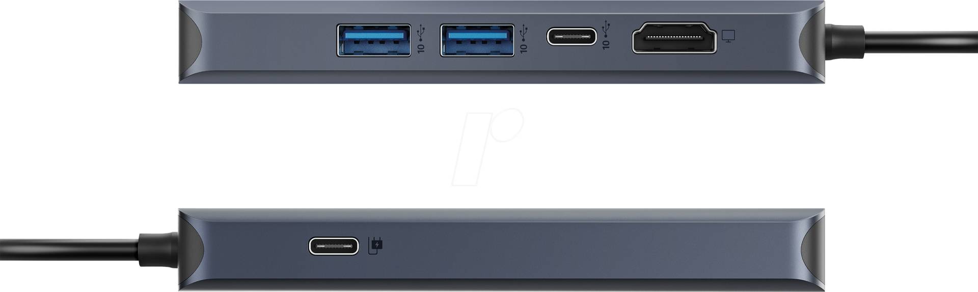 HYPER HD4002GL - PortReplicator/Dockingstation, USB-C, 6 Port von HYPER