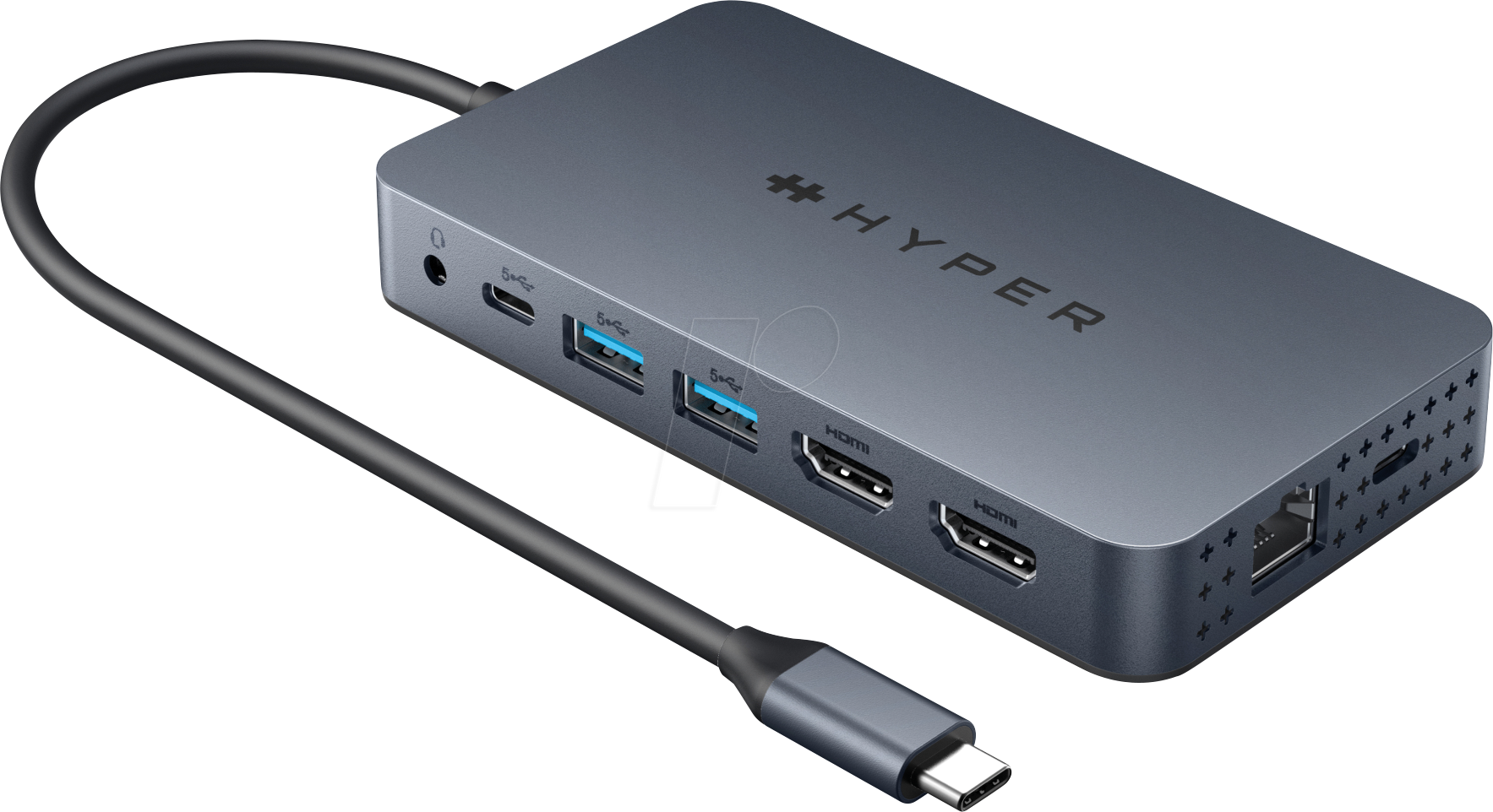 HYPER HDM1H-GL - PortReplicator/Dockingstation, USB-C, 10 Ports von HYPER