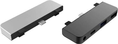 HYPER HyperDrive 4-in-1-USB-C-Hub / iPad Pro 2018/2020 4 Port USB-Kombi-Hub mit USB-C® Stecker Silb von HYPER